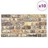 vidaXL 3D Wall Panels with Multicolour Brick Design 10 pcs EPS