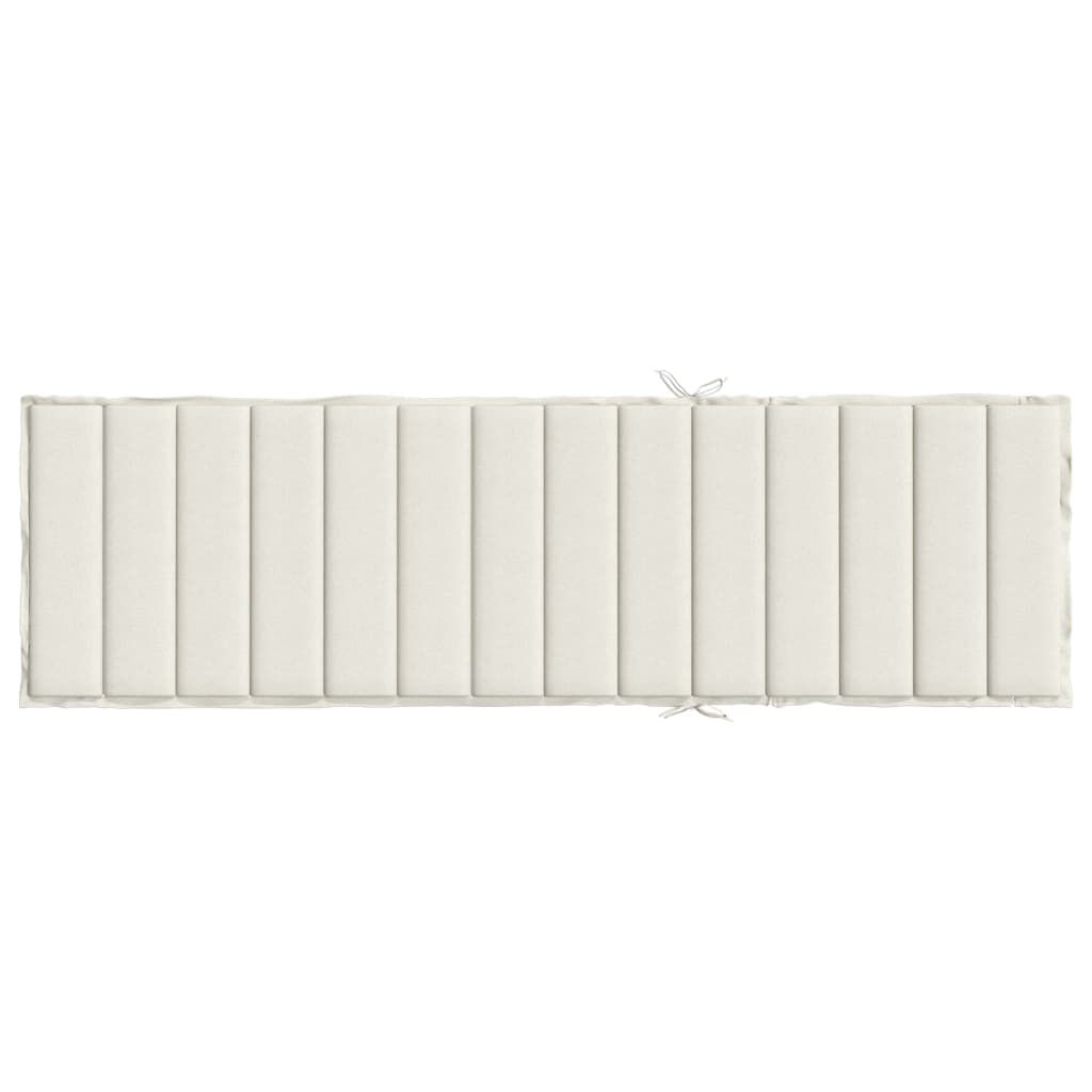 vidaXL Sun Lounger Cushion Melange Cream 200x60x4 cm Fabric