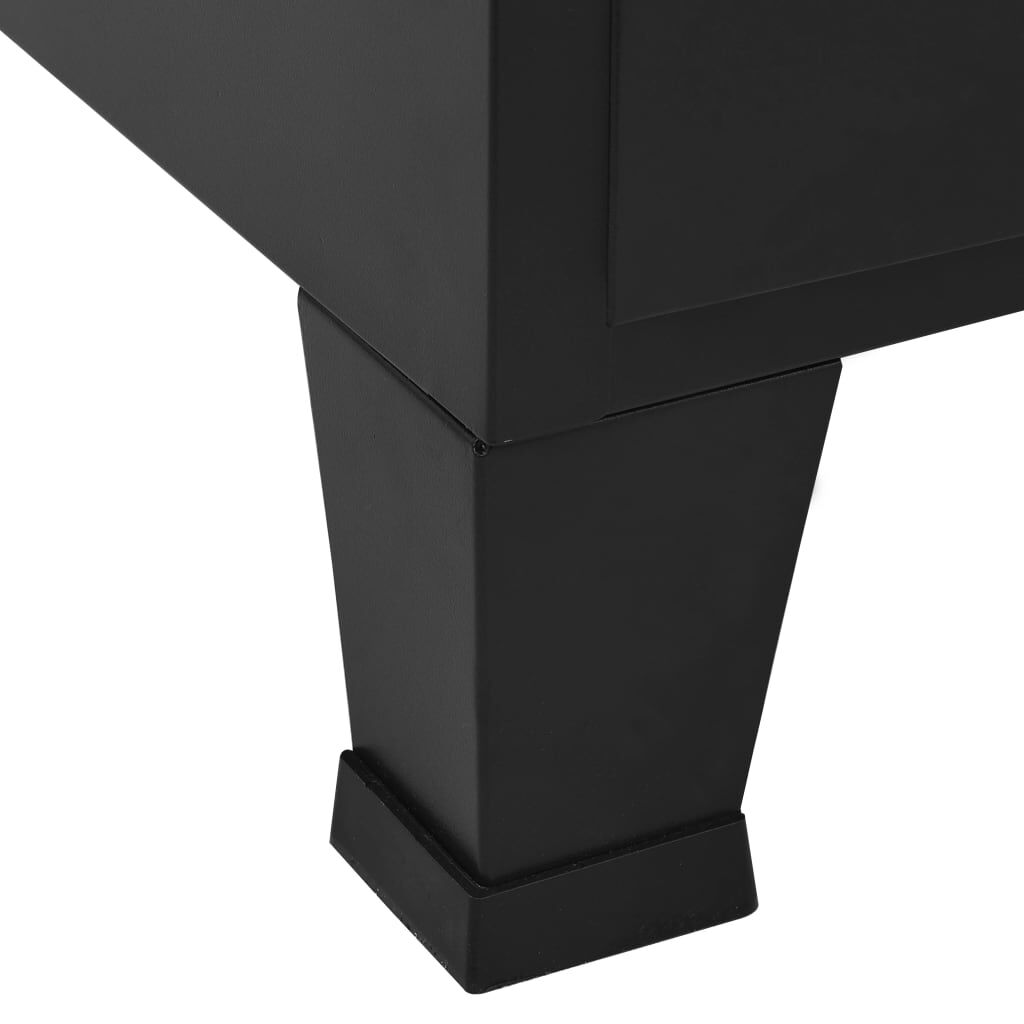 vidaXL Office Cabinet with Mesh Doors Industrial 75x40x120 cm Steel