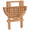 vidaXL 3 Piece Folding Outdoor Dining Set with Cushion Solid Wood Teak