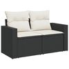 vidaXL 9 Piece Garden Sofa Set with Cushions Black Poly Rattan