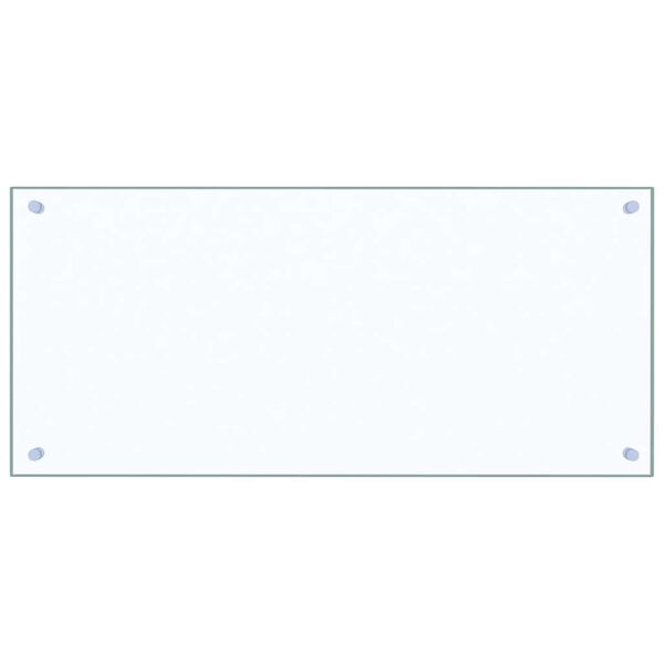 vidaXL Kitchen Backsplash Transparent 90 x 40 cm Tempered Glass