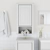 vidaXL Bathroom Wall Cabinet BERG White 40x27x71.5 cm Solid Wood Pine
