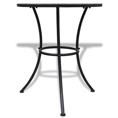 vidaXL Bistro Table Terracotta and White 60 cm Mosaic
