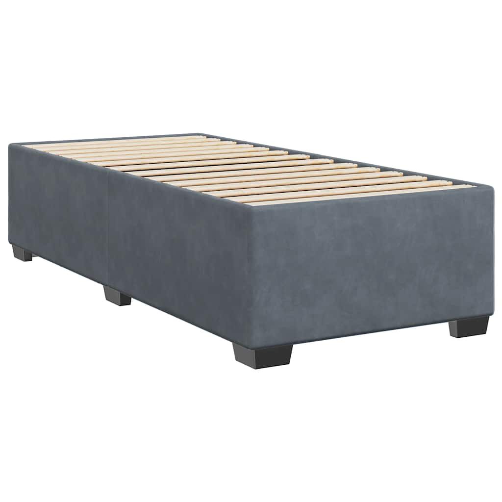 vidaXL Bed Frame without Mattress Dark Grey Twin Velvet
