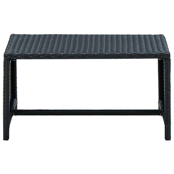 vidaXL 4 Piece Garden Lounge Set with Cushions Poly Rattan Black