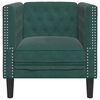 vidaXL Chesterfield Sofa Chair Dark Green Velvet