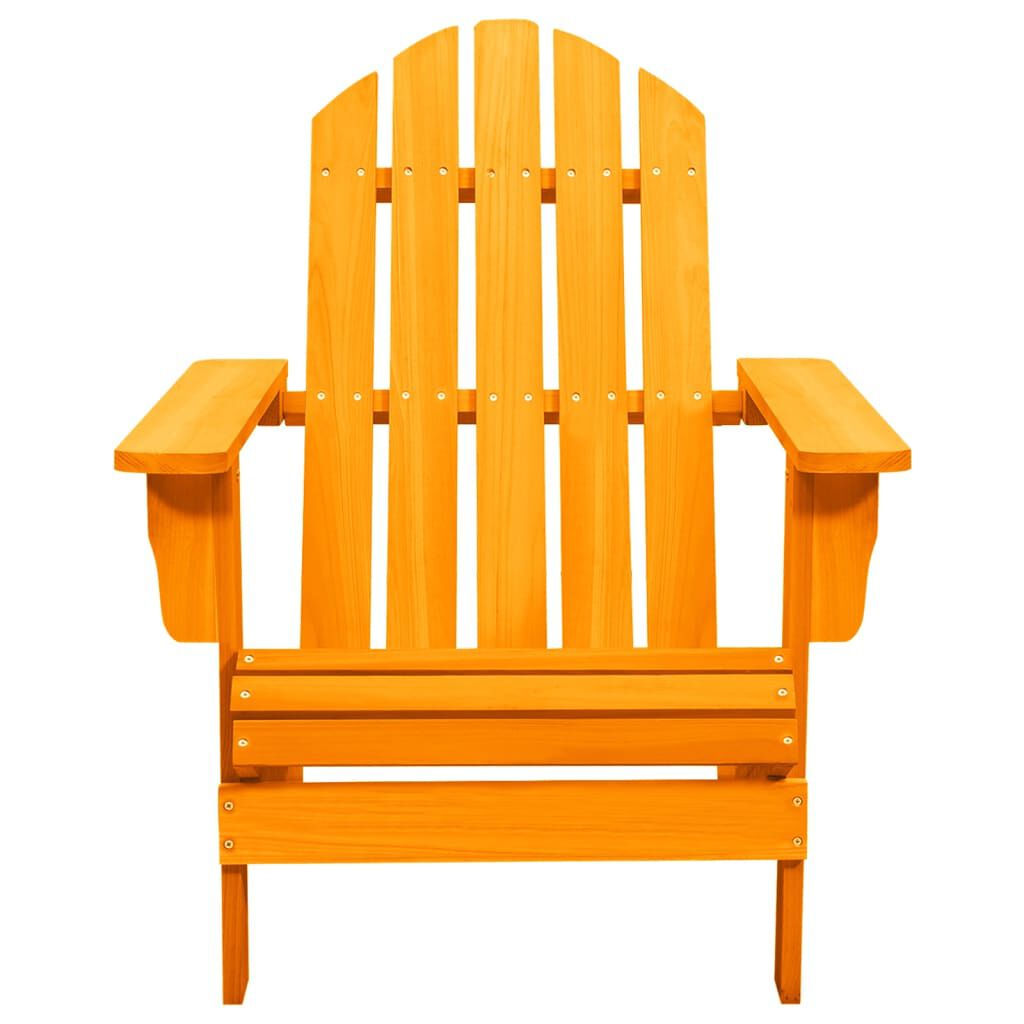 vidaXL Garden Adirondack Chair Solid Fir Wood Orange
