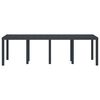 vidaXL Garden Table Anthracite 250 x 100 x 73 cm Poly Rattan