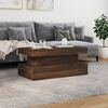 vidaXL Coffee Table with LED Lights Brown Oak 90x50x40 cm