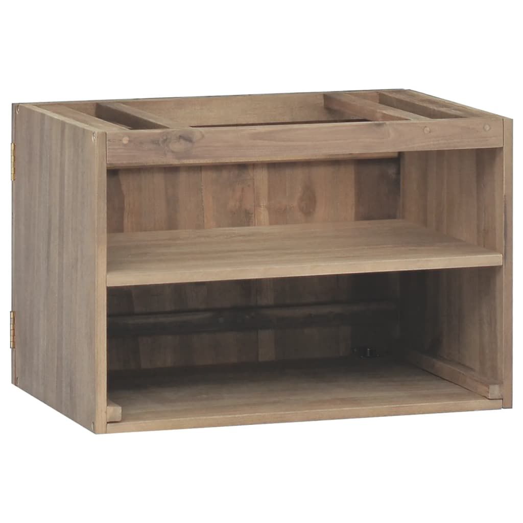 vidaXL Wall-mounted Bathroom Cabinet 60x39x40 cm Solid Wood Teak
