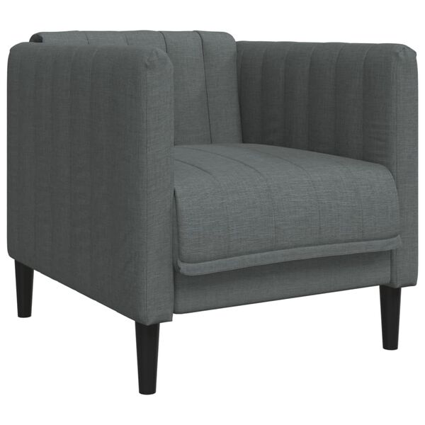 vidaXL 3 Piece Sofa Set Dark Grey Fabric
