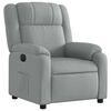 vidaXL Electric Recliner Chair Light Grey Fabric