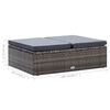 vidaXL 2 Piece Garden Lounge Set with Cushions Poly Rattan Grey