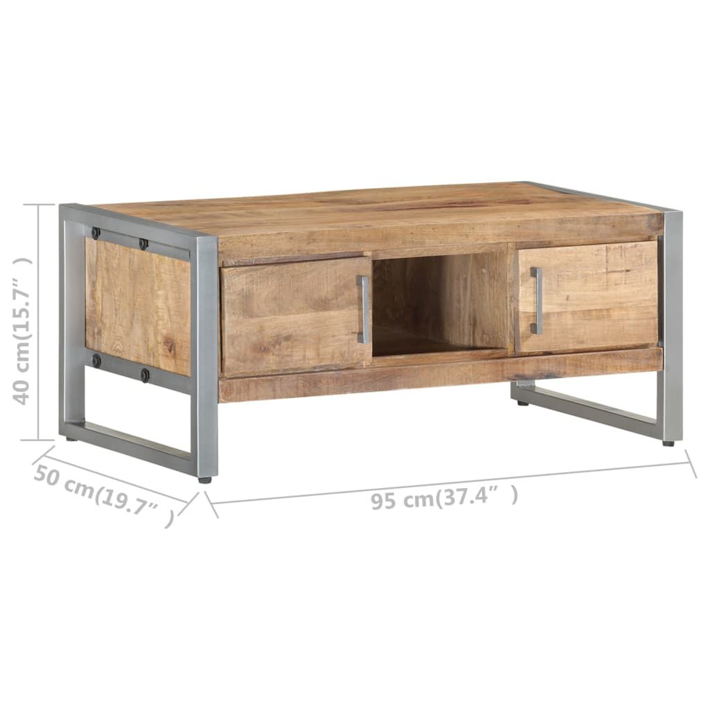 vidaXL Coffee Table 95x50x40 cm Rough Mango Wood