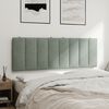 vidaXL Headboard Cushion "Hanko" Light Grey 137 cm Double Velvet
