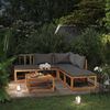 vidaXL 6 Piece Garden Lounge Set with Cushions Solid Acacia Wood