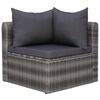 vidaXL 8 Piece Garden Lounge Set with Cushions Poly Rattan Grey