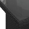vidaXL Garden Sofa Set with Storage 8 pcs Black Poly rattan