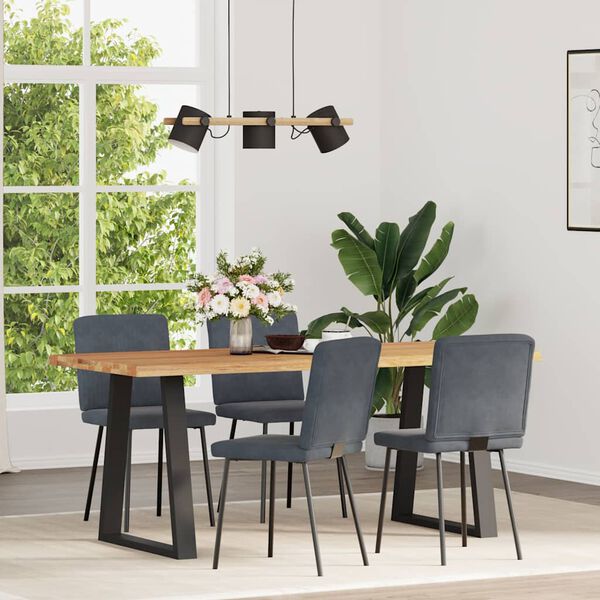 vidaXL Dining Chairs 4 pcs Dark Grey Velvet