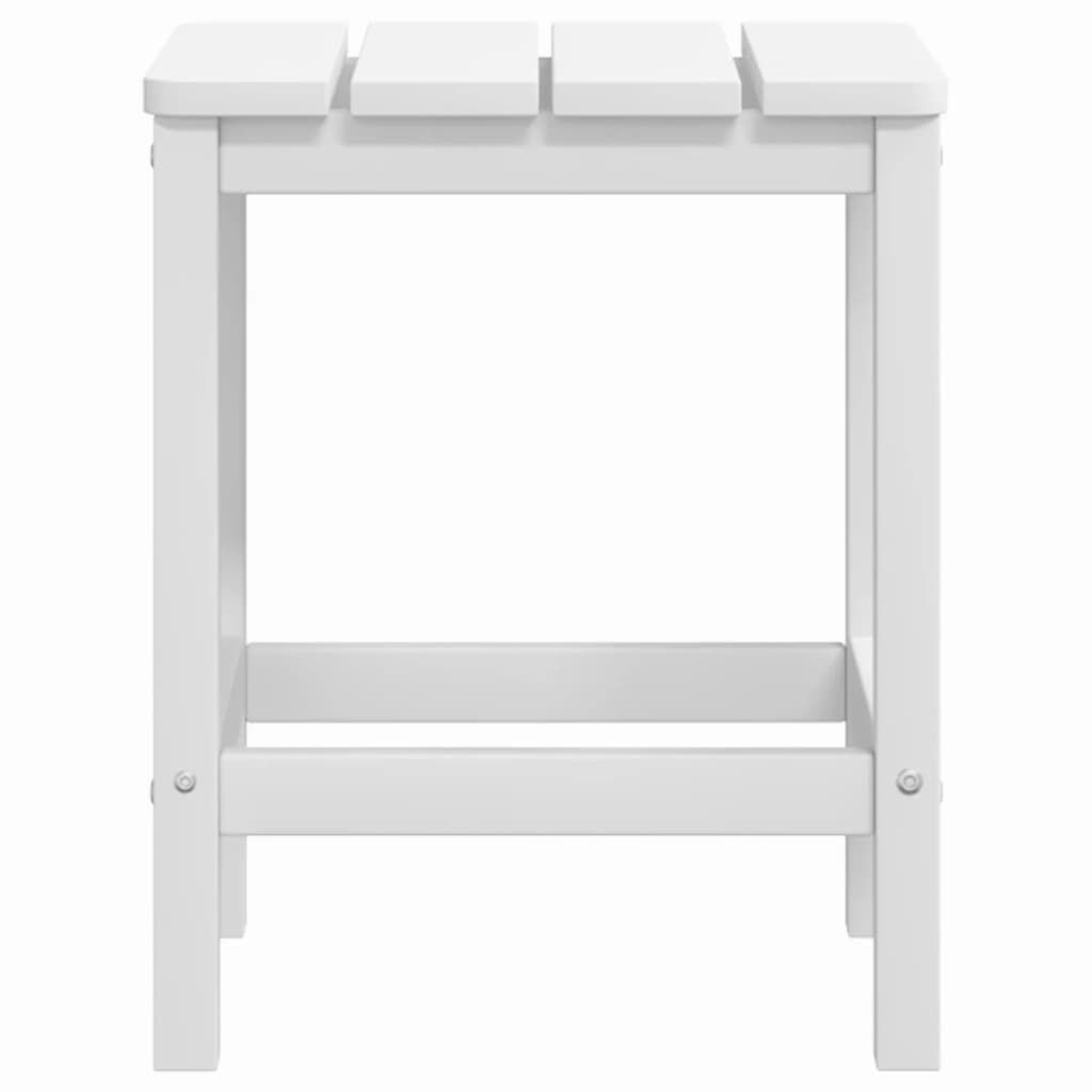 vidaXL Garden Adirondack Chair with Table HDPE White