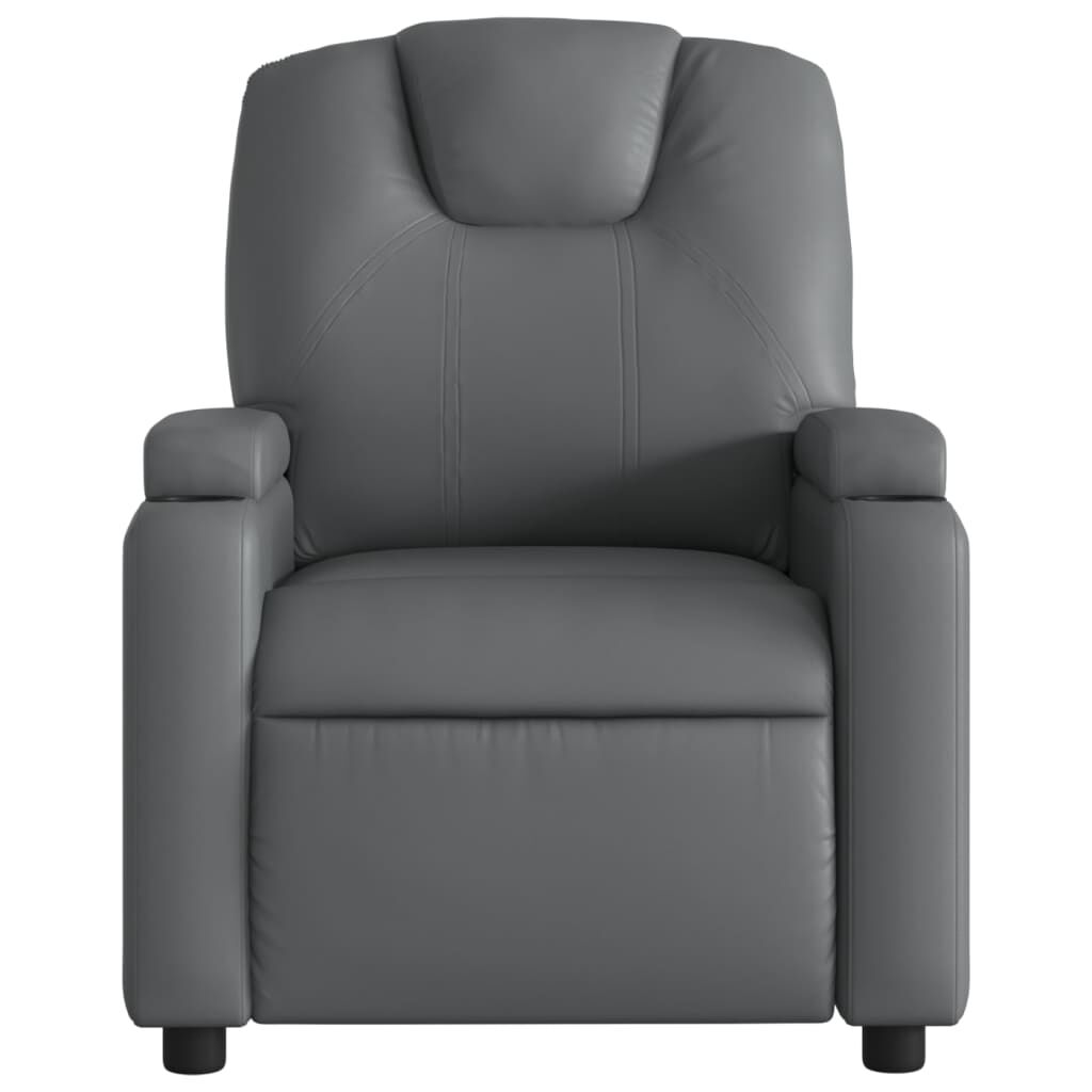 vidaXL Massage Recliner Chair Grey Faux Leather