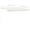 vidaXL Automatic Retractable Awning with Posts 4x3 m Cream