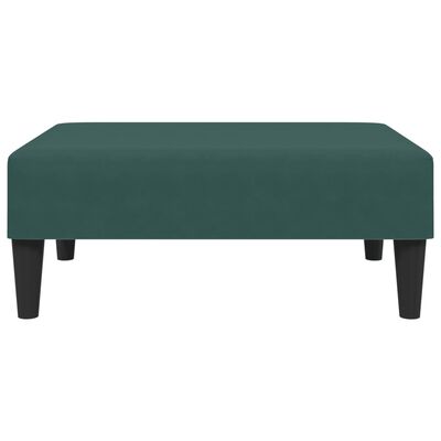 vidaXL 2-Seater Sofa Bed with Footstool Dark Green Velvet