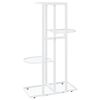 vidaXL 4-Floor Flower Stand 43x22x76 cm White Metal