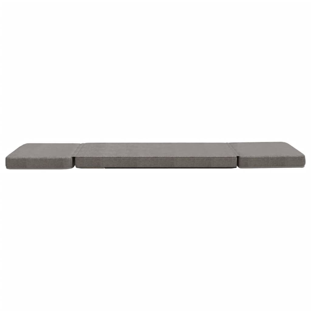 vidaXL Folding Floor Chair Light Grey Fabric