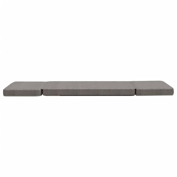 vidaXL Folding Floor Chair Light Grey Fabric