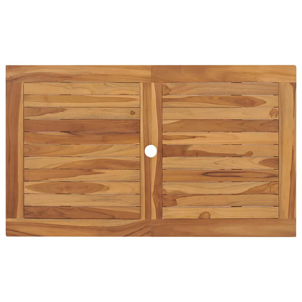 vidaXL Folding Garden Table 120x70x75 cm Solid Teak Wood