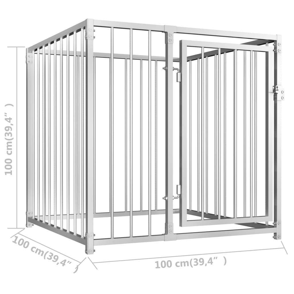 vidaXL Outdoor Dog Kennel 100x100x100 cm
