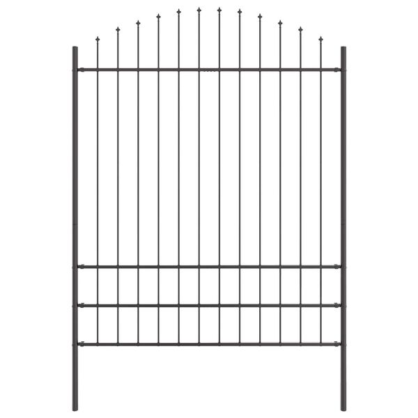 vidaXL Garden Fence 5 pcs Grey 170 x 225 cm Powder-Coated Steel
