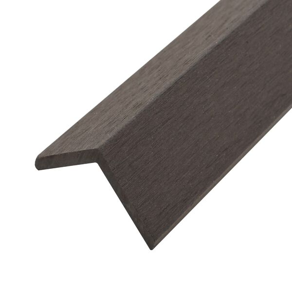 vidaXL 5 pcs Decking Angle Trims WPC 170 cm Dark Brown