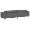 Fabric Sofa with Cushion Dark Grey 208 cm Fabric