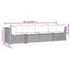vidaXL 4 Piece Garden Lounge Set with Cushions Brown Poly Rattan