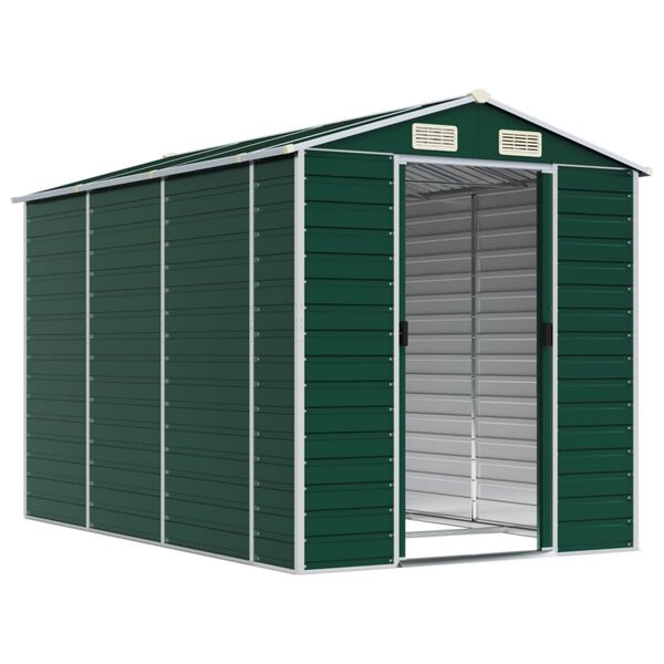 vidaXL Garden Shed Green 191x300x198 cm Galvanised Steel