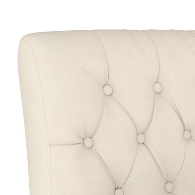 vidaXL Slipper Chair LinenButton Design