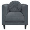vidaXL Sofa Chair with Cushion Dark Grey Velvet