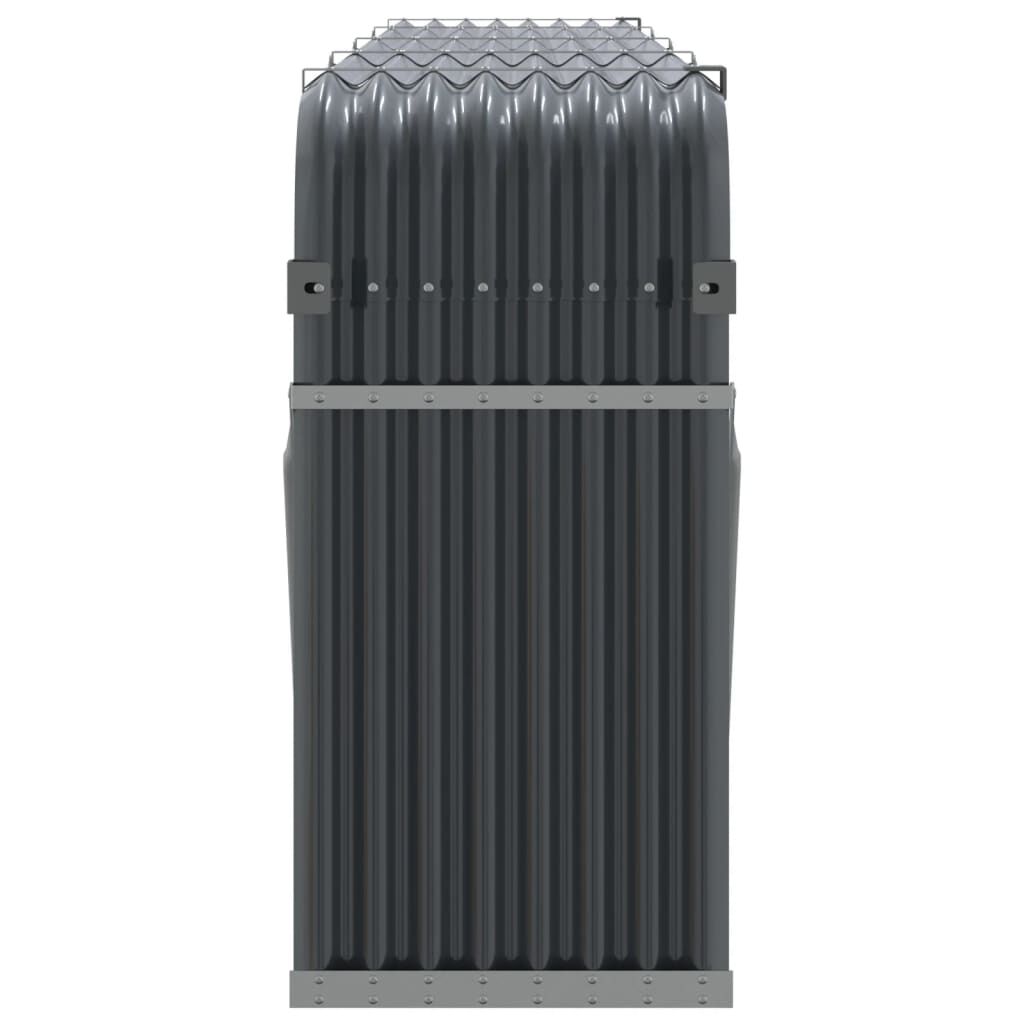 vidaXL Log Holder Anthracite 300x45x100 cm Galvanised Steel