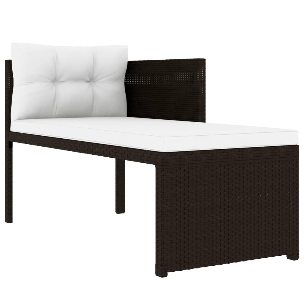 vidaXL 4 Piece Garden Lounge Set Poly Rattan Brown