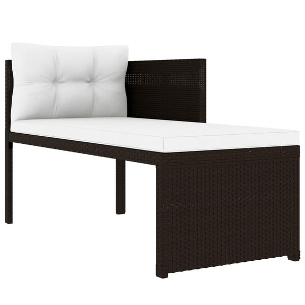 vidaXL 4 Piece Garden Lounge Set Poly Rattan Brown