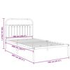 vidaXL Metal Bed Frame without Mattress with Headboard Black 100x200cm