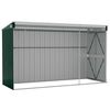 vidaXL Wall-mounted Garden Shed Green 118x288x178 cm Galvanised Steel