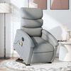 vidaXL Electric Stand up Massage Recliner Chair Light Grey Fabric