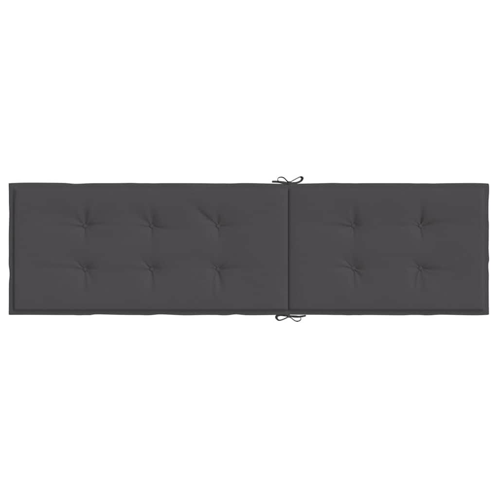 vidaXL Deck Chair Cushion Melange Anthracite (75+105)x50x4 cm Fabric