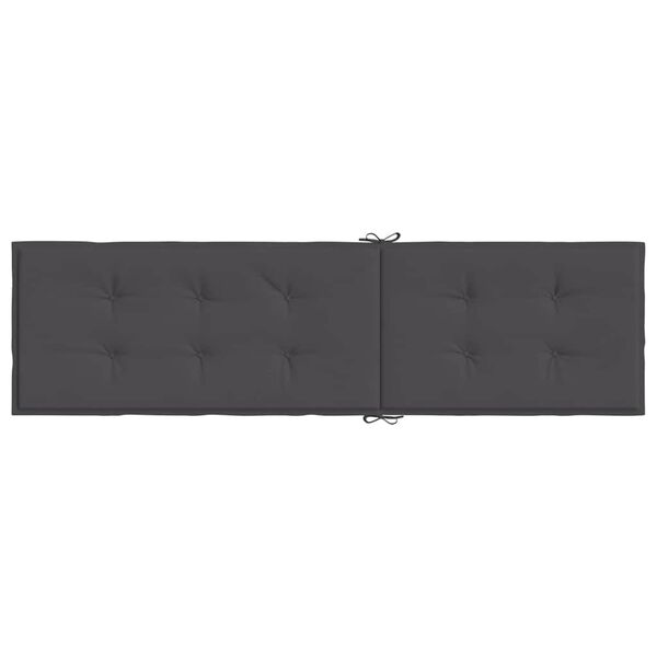 vidaXL Deck Chair Cushion Melange Anthracite (75+105)x50x4 cm Fabric