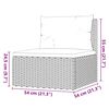 vidaXL 4 Piece Garden Lounge Set with Cushions Black Poly Rattan