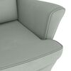 vidaXL Rocking Chair with Solid Wood Rubber Legs Light Grey Velvet